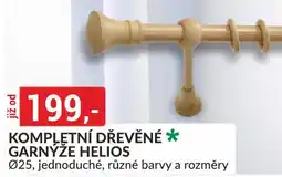 Baumax Kompletní dřevěné garnýže helios nabídka