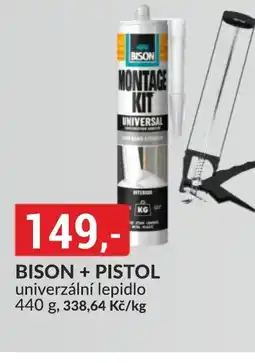 Baumax Bison + pistol univerzální lepidlo nabídka