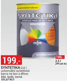 Baumax SYNTETIKA univerzální syntetická barva na kov a dřevo bílá, šedá, černá nabídka