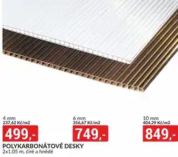 Baumax Polykarbonátové desky nabídka