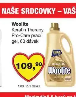 Barvy a laky drogerie Woolite Keratin Therapy Pro-Care prací gel, 60 dávek nabídka