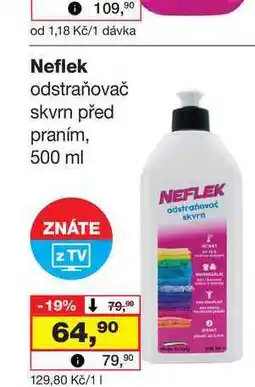 Barvy a laky drogerie Neflek odstraňovač skvrn před praním, 500 ml nabídka