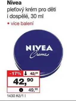Barvy a laky drogerie Nivea pleťový krém pro děti i dospělé, 30 ml nabídka