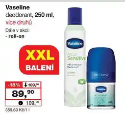 Barvy a laky drogerie Vaseline deodorant, 250 ml nabídka