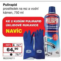 Barvy a laky drogerie Pulirapid prostředek na rez a vodní kámen, 750 ml nabídka