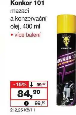 Barvy a laky drogerie Konkor 101 mazací a konzervační olej, 400 ml nabídka