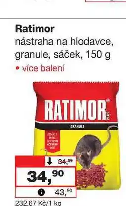 Barvy a laky drogerie Ratimor nástraha na hlodavce, granule, sáček, 150 g nabídka