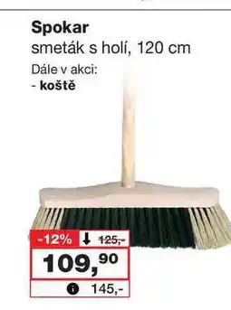 Barvy a laky drogerie Spokar smeták s holí, 120 cm nabídka