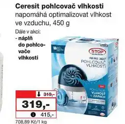 Barvy a laky drogerie Ceresit pohlcovač vlhkosti napomáhá optimalizovat vlhkost ve vzduchu, 450 g nabídka