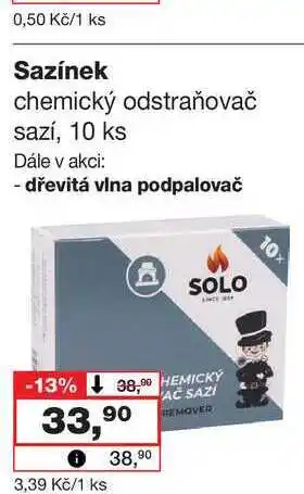 Barvy a laky drogerie Sazínek chemický odstraňovač sazí, 10 ks nabídka
