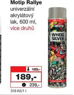 Barvy a laky drogerie Motip Rallye univerzální akrylátový lak, 600 ml nabídka