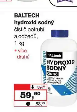 Barvy a laky drogerie BALTECH hydroxid sodný čistič potrubí a odpadů, 1 kg nabídka