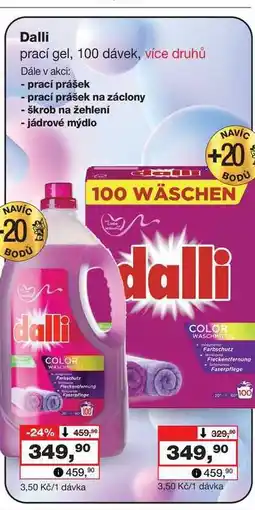 Barvy a laky drogerie Dalli prací gel, 100 dávek nabídka