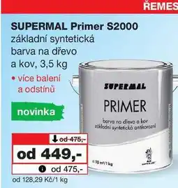 Barvy a laky drogerie UPERMAL Primer S2000 základní syntetická barva na dřevo a kov, 3,5 kg nabídka
