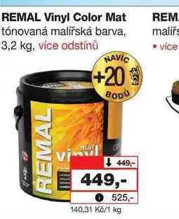 Barvy a laky drogerie REMAL Vinyl Color Mat tónovaná malířská barva, 3,2 kg nabídka