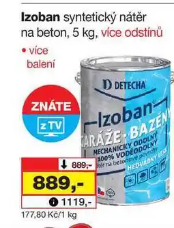 Barvy a laky drogerie Izoban syntetický nátěr na beton, 5 kg nabídka