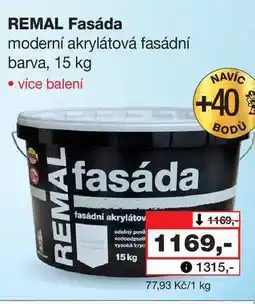 Barvy a laky drogerie REMAL Fasáda moderní akrylátová fasádní barva, 15 kg nabídka