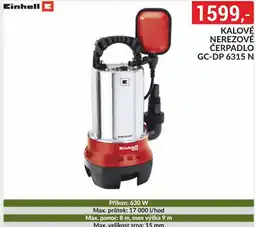 Baumax Einhell Kalové nerezové čerpadlo GC-DP 6315 N nabídka