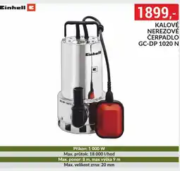 Baumax Einhell Kalové nerezové čerpadlo GC-DP 1020 N nabídka