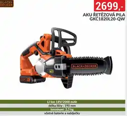 Baumax BLACK+ DECKER Aku řetězová pila gkc1820l20-qw nabídka