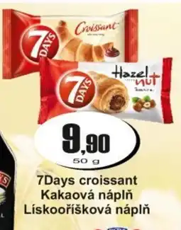 Adam 7Days croissant Kakaová náplň Lískooříšková náplň nabídka