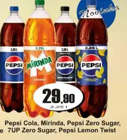 Adam Pepsi Cola, Mirinda, Pepsi Zero Sugar, nabídka