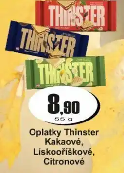 Adam Oplatky Thinster Kakaové, Lískooříškové, Citronové nabídka