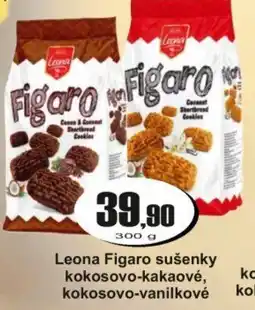 Adam Leona Figaro sušenky kokosovo-kakaové, kokosovo-vanilkové nabídka