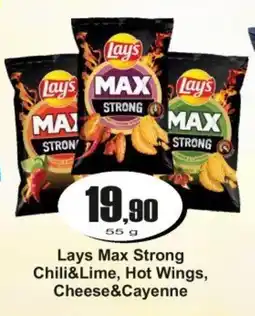Adam Lays Max Strong Chili&Lime, Hot Wings, Cheese&Cayenne nabídka