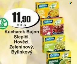 Adam Kucharek Bujon Slepičí, Hovězí, Kuchsarek Zeleninový, Bylinkový nabídka