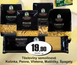 Adam Těstoviny semolinové Kolínka, Penne, Vřetena, Mašličky, Špagety nabídka