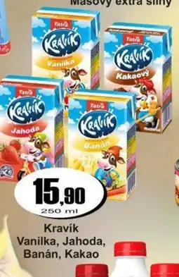 Adam Tatra Kravík Vanilka, Jahoda, Banán, Kakao nabídka