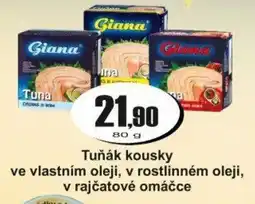 Adam Giana Tuňák kousky ve vlastním oleji, v rostlinném oleji, v rajčatové omáčce nabídka