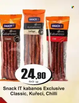 Adam Snack IT kabanos Exclusive Classic, Kuřecí, Chilli nabídka