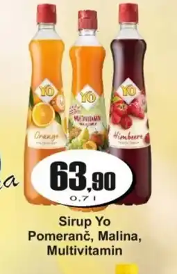 Adam Sirup Yo Pomeranč, Malina, Multivitamin nabídka