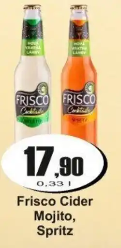 Adam Frisco Cider Mojito, Spritz nabídka