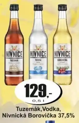 Adam Tuzemák, Vodka, Nivnická Borovička 37,5% nabídka