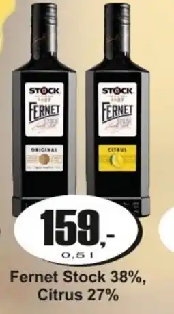 Adam Fernet Stock 38%, Citrus 27% nabídka