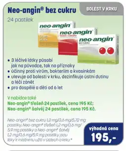 PharmaPoint Neo-angin® bez cukru nabídka