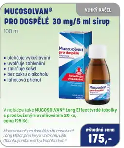 PharmaPoint MUCOSOLVANⓇ Pro dospělé 30 mg/5 ml sirup nabídka