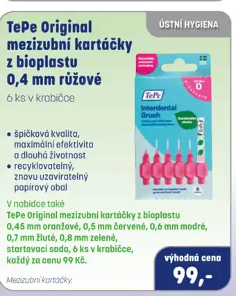 PharmaPoint TePe Original mezizubní kartáčky z bioplastu nabídka