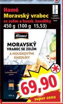 Norma Hamé Moravský vrabec se zelím a housk. knedlíky nabídka