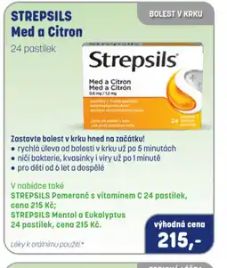 PharmaPoint STREPSILS Med a Citron nabídka