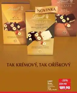 Kaufland LINDT NUXOR čokoláda nabídka