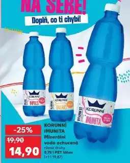 Kaufland KORUNNÍ IMUNITA Minerální voda ochucená nabídka