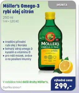 PharmaPoint Möller's Omega-3 rybí olej citrón nabídka