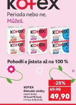 Kaufland Kotex Dámské vložky nabídka