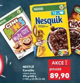 Kaufland Nestlé cereálie nabídka