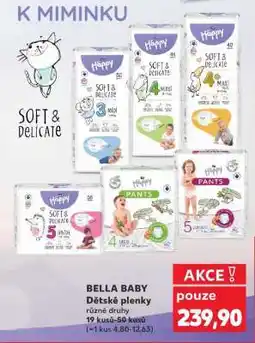 Kaufland BELLA BABY Dětské plenky nabídka