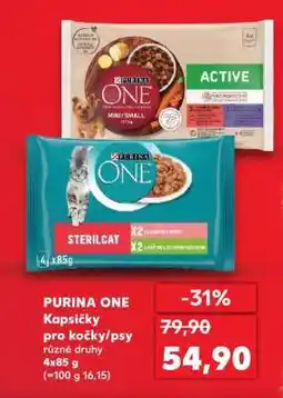 Kaufland PURINA ONE Kapsičky pro kočky/psy nabídka